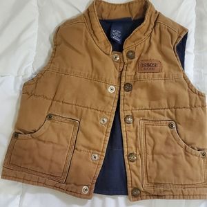 Oshkosh baby boy tan utility vest